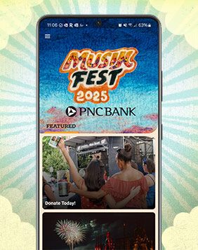 Screenshot of the Musikfest Android app